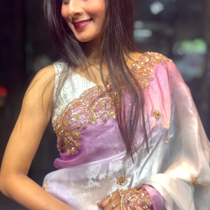 Pure Space Silk Saree Velvet Shining