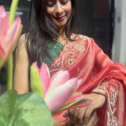 Pure Kanchi Tissue Saree with Zardozi Handwork