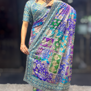 Celebrity Inspired Multicolor Crepe Printed Designer Saree