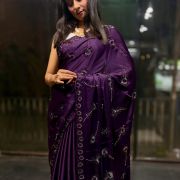 Pure Sartin Stone work Saree