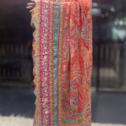 Celebrity Inspired Multicolored Crepe Georgette Saree
