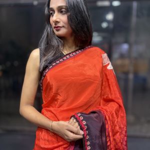 Celebrity Inspired Saree on Pure Digital Printed Crepe