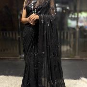 Sitara Jaal Chikankari Black