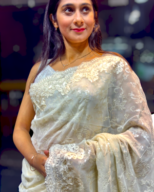 Kashish Sequin Jaal(Off-White)