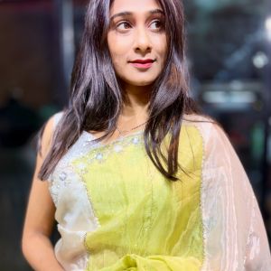 Emerald Starlit Sculpt Crepe Saree