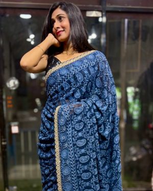 Noor Pearl Georgette Chikankari Saree