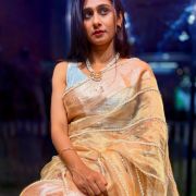 Pearl Radiance Banarasi Tissue Silk Saree