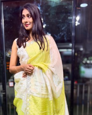 Emerald Starlit Sculpt Crepe Saree