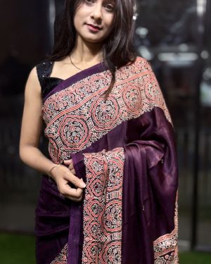 Noor-E-Ajrak Mirror Muse Modal Saree