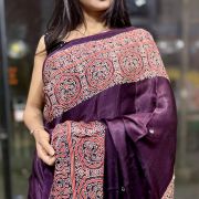 Noor-E-Ajrak Mirror Muse Modal Saree