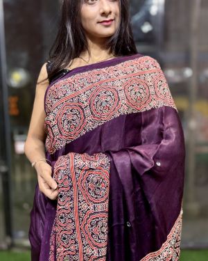 Noor-E-Ajrak Mirror Muse Modal Saree