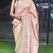 NoorRuh Ruby Royale Kanchi Crepe Tissue Saree