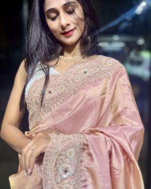 NoorRuh Ruby Royale Kanchi Crepe Tissue Saree