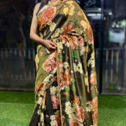 GulRang Dual Bloom Tissue Silk Saree