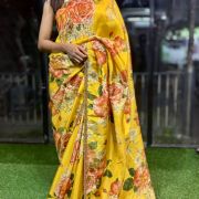 GulRang Dual Bloom Tissue Silk Saree