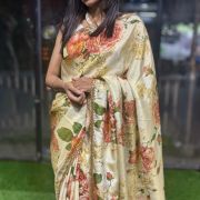 GulRang Dual Bloom Tissue Silk Saree