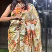 GulRang Dual Bloom Tissue Silk Saree