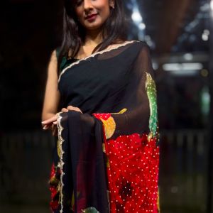 Floral Whisper Georgette Saree