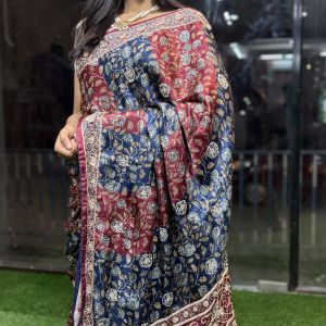 Midnight Royale Ajrak – The Kolkata Heirloom