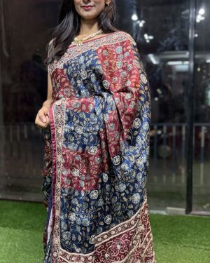 Midnight Royale Ajrak – The Kolkata Heirloom