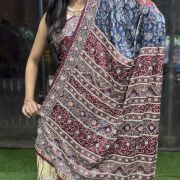 Midnight Royale Ajrak – The Kolkata Heirloom