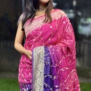 Noor-e-Rang Khaddi Crepe Bandhni