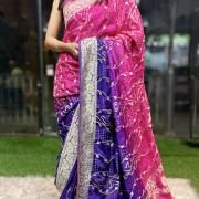 Noor-e-Rang Khaddi Crepe Bandhni