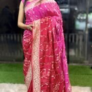 Noor-e-Rang Khaddi Crepe Bandhni