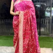 Noor-e-Rang Khaddi Crepe Bandhni