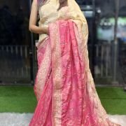 Noor-e-Rang Khaddi Crepe Bandhni
