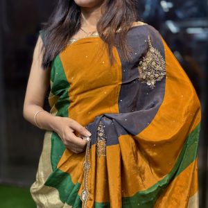 Midnight Royale Zardozi Elegance Saree