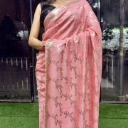 Midnight Sparkle Georgette Saree