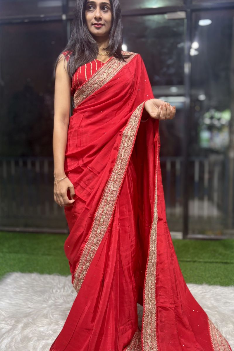 Noor Mukaish Royale Crepe Saree
