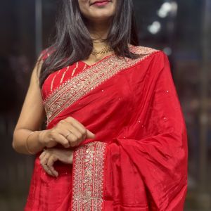 Noor Mukaish Royale Crepe Saree
