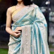 Moonlit Maharani Dual Tone Kanchi Tissue Saree
