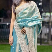 Moonlit Maharani Dual Tone Kanchi Tissue Saree